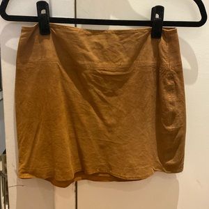 Alice & Olivia brown suede mini skirt